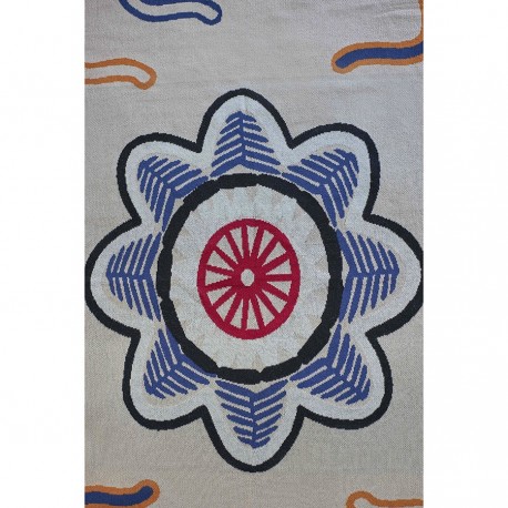 Плед из хлопка по мотивам эвенских орнаментов из коллекции cultural heritage, 130х180 см