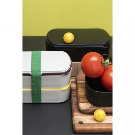 Ланч-бокс с приборами food time, 1 л, серый