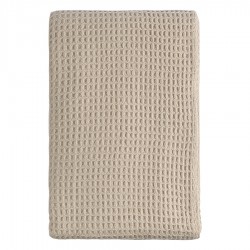 Плед из шерсти бежево-серого цвета из коллекции essential, 130х180 см