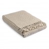 Плед из шерсти бежево-серого цвета из коллекции essential, 130х180 см