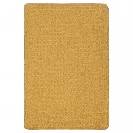 Плед из шерсти цвета охры из коллекции essential, 130х180 см