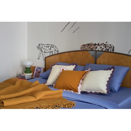 Плед из шерсти цвета охры из коллекции essential, 130х180 см