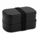 Ланч-бокс с приборами food time, 1 л, черный