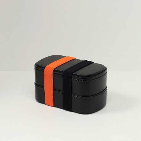 Ланч-бокс с приборами food time, 1 л, черный