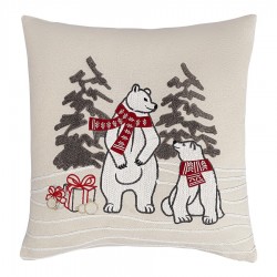 Подушка декоративная festive bears из коллекции new year essential, 45х45 см