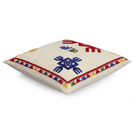Подушка декоративная по мотивам чувашских орнаментов из коллекции cultural heritage, 45х45 см
