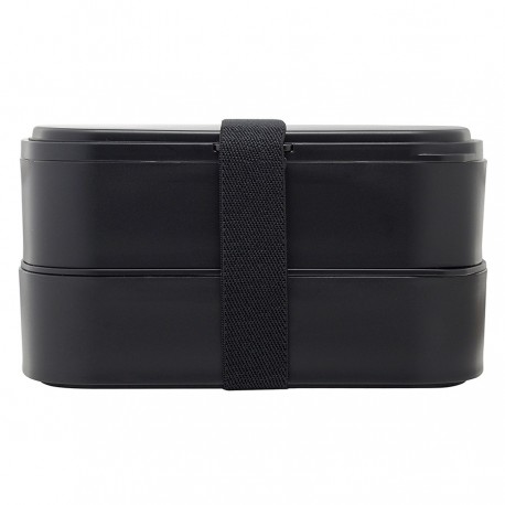 Ланч-бокс с приборами food time, 1 л, черный