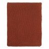 Плед из хлопка жемчужной вязки терракотового цвета из коллекции essential, 130х180 см