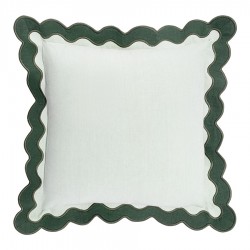 Чехол на подушку с контрастным кантом зеленого цвета из коллекции trendy ruffles, 40х40 см