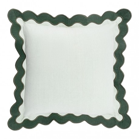 Чехол на подушку с контрастным кантом зеленого цвета из коллекции trendy ruffles, 40х40 см