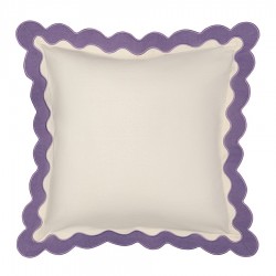 Чехол на подушку с контрастным кантом сиреневого цвета из коллекции trendy ruffles, 40х40 см