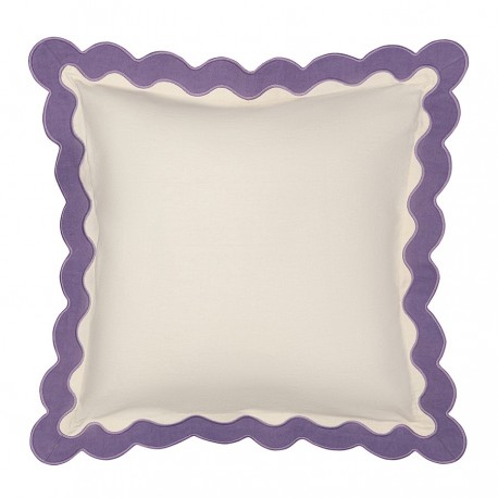 Чехол на подушку с контрастным кантом сиреневого цвета из коллекции trendy ruffles, 40х40 см