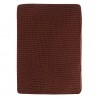 Плед из хлопка жемчужной вязки коричневого цвета из коллекции essential, 130x180 см