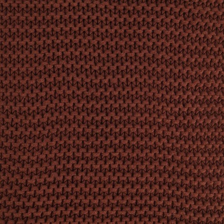 Плед из хлопка жемчужной вязки коричневого цвета из коллекции essential, 130x180 см