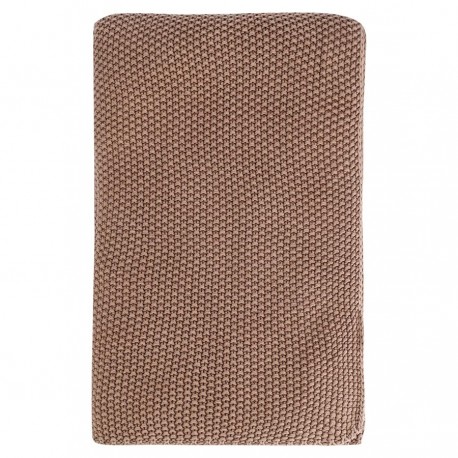 Плед из стираного хлопка цвета мокко из коллекции essential, 130x180 см