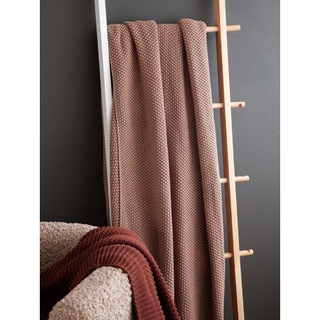 Плед из стираного хлопка цвета мокко из коллекции essential, 130x180 см