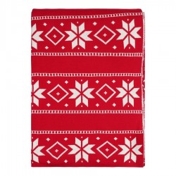 Плед из хлопка с новогодним рисунком frostwork из коллекции new year essential, 130x180 см