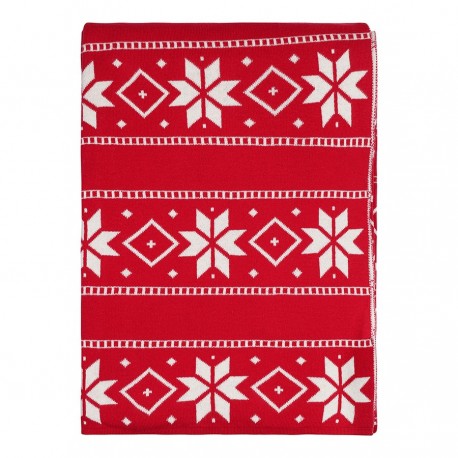 Плед из хлопка с новогодним рисунком frostwork из коллекции new year essential, 130x180 см