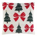 Подушка вязаная с новогодним рисунком christmas bows из коллекции new year essential, 45x45 см