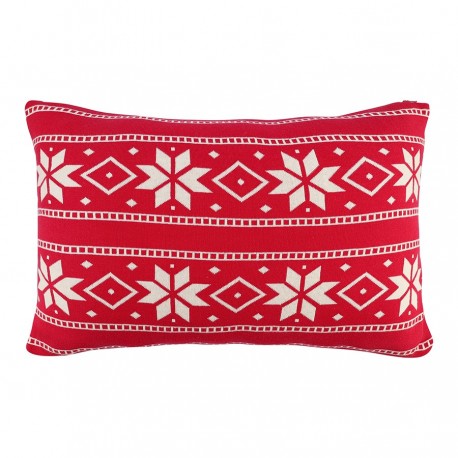 Подушка вязаная с новогодним рисунком frostwork из коллекции new year essential, 40x60 см