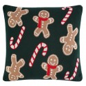 Подушка вязаная с новогодним рисунком gingerman из коллекции new year essential, 45x45 см