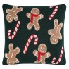 Подушка вязаная с новогодним рисунком gingerman из коллекции new year essential, 45x45 см