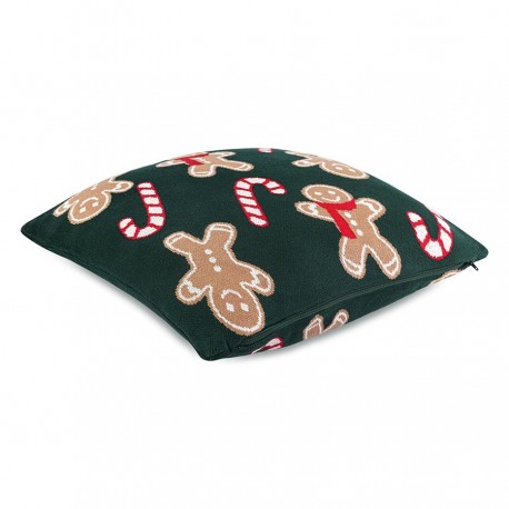 Подушка вязаная с новогодним рисунком gingerman из коллекции new year essential, 45x45 см