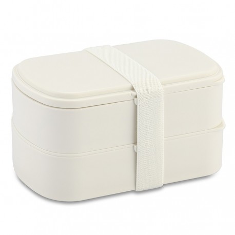 Ланч-бокс с приборами food time, 1 л, молочный