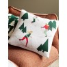 Подушка вязаная с новогодним рисунком let's ski из коллекции new year essential, 45x45 см