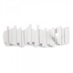 Вешалка настенная sticks, 49,3 см, белая, 5 крючков