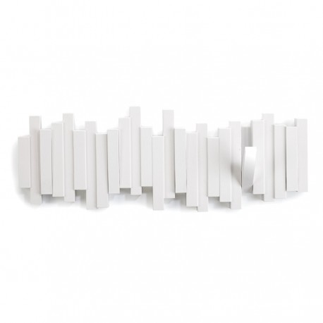 Вешалка настенная sticks, 49,3 см, белая, 5 крючков