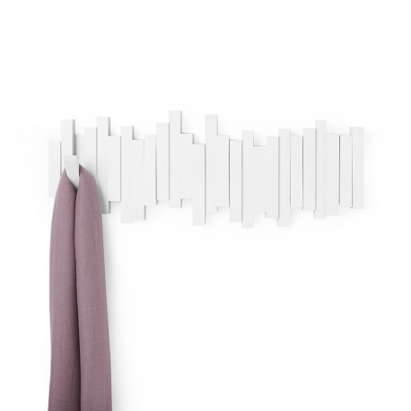Вешалка настенная sticks, 49,3 см, белая, 5 крючков