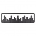 Вешалка настенная skyline, 50 см, черная, 5 крючков