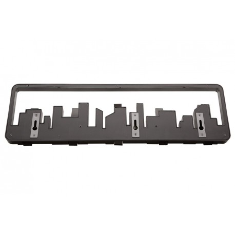 Вешалка настенная skyline, 50 см, черная, 5 крючков