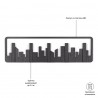 Вешалка настенная skyline, 50 см, черная, 5 крючков