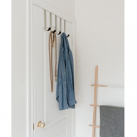 Вешалка надверная schnook, черная-никель, 43 см, 5 крючков