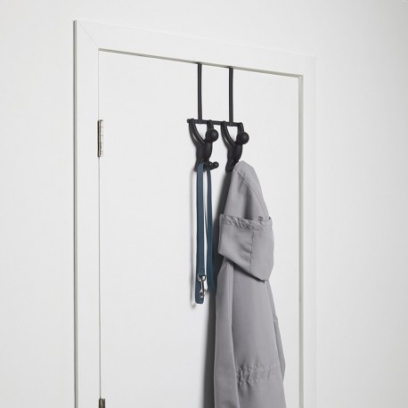 Вешалка надверная buddy, 21,6 см, черная, 2 крючка