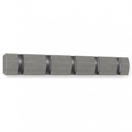 Вешалка настенная flip, 5 крючков, серая