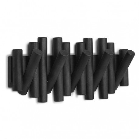 Вешалка настенная picket, 5 крючков, черная