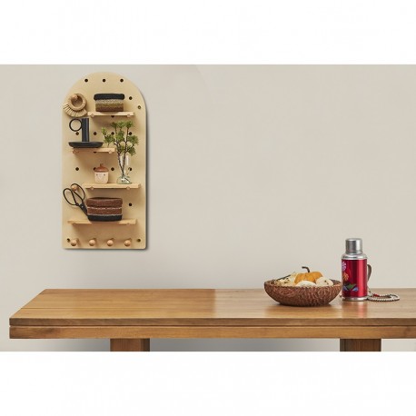 Пегборд shely, 38х80 см, светлое дерево