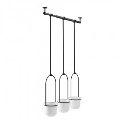 Набор подвесных горшков для растений triflora, белый, 3 шт.