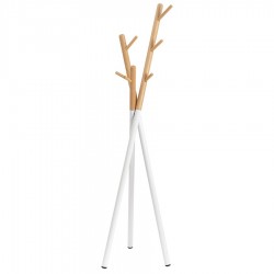 Вешалка напольная amundsen, 172 см, белая/натуральное дерево