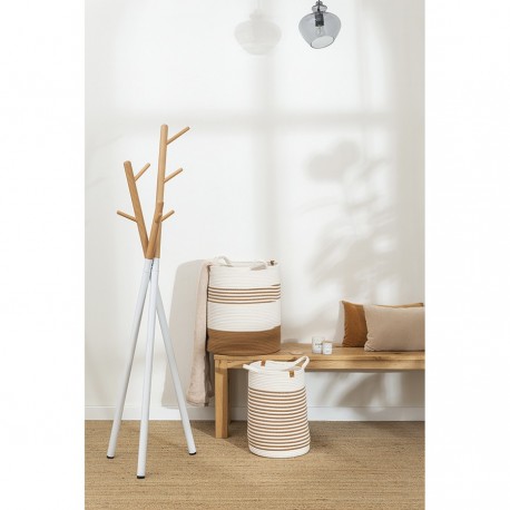 Вешалка напольная amundsen, 172 см, белая/натуральное дерево