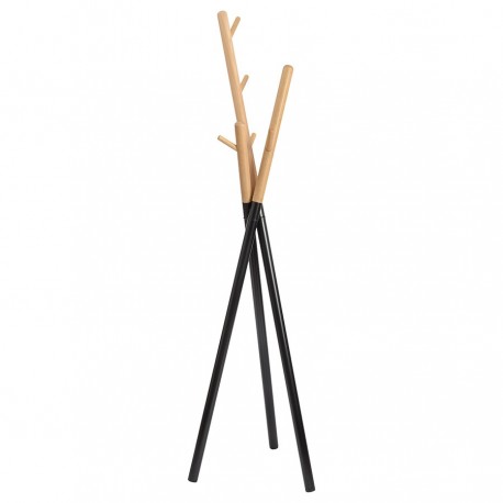 Вешалка напольная amundsen, 172 см, черная/натуральное дерево