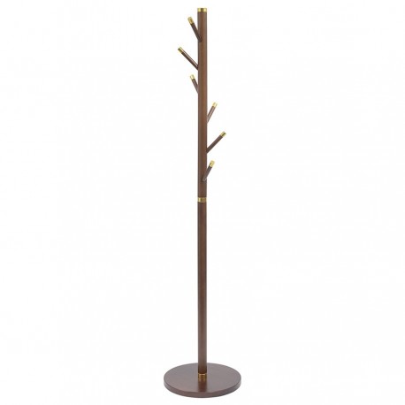 Вешалка напольная bakken, 180 см, золотистый хром/светлый орех