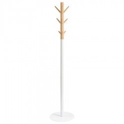 Вешалка напольная espen, 174 см, белая/натуральное дерево
