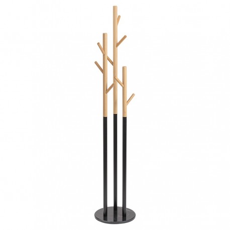 Вешалка напольная solheim, 171 см, черный мрамор/натуральное дерево