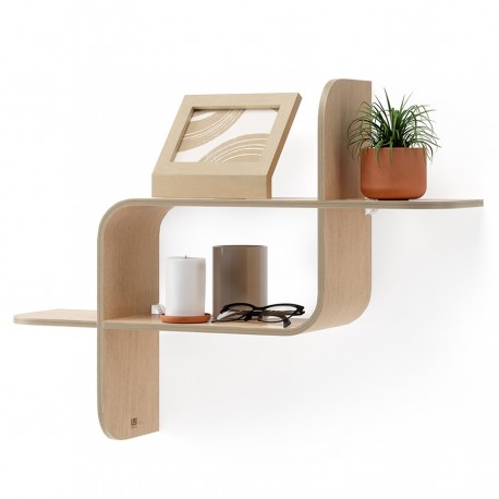 Полка настенная montage, натуральное дерево
