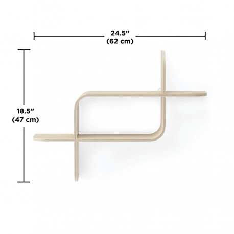 Полка настенная montage, натуральное дерево