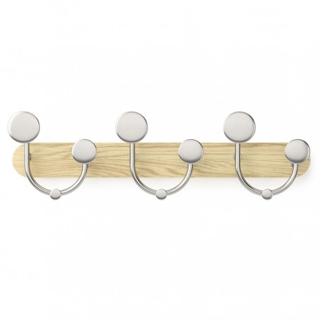 Вешалка настенная melody, натуральное дерево/никель